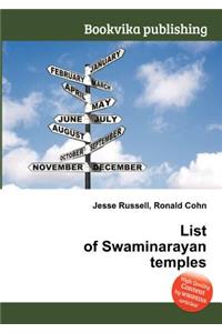 List of Swaminarayan Temples