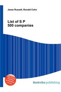 List of S P 500 Companies