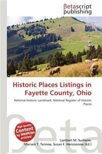 Historic Places Listings in Fayette County, Ohio