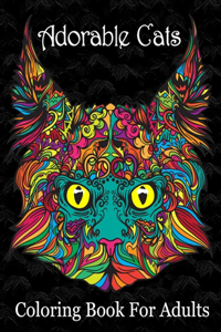 Adorable Cats Coloring Book For Adults