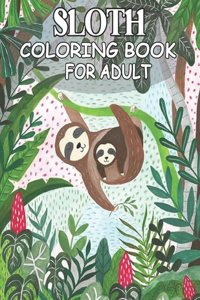 Sloth Coloring Book For Adult