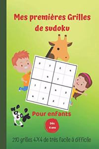 Mes premières grilles de sudoku pour enfants dès 6 ans - 210 grilles 4X4 de très facile à difficile