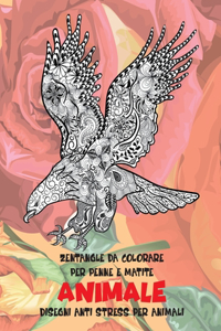 Zentangle da colorare per penne e matite - Disegni Anti stress per animali - Animale