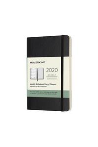 2020 12 MONTH POCKET WEEKLY DIARY BLACK