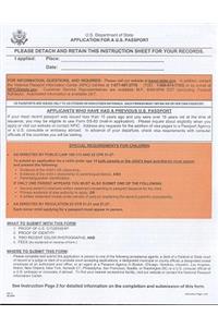 Application for A U.S. Passport