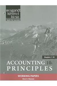 Working Papers Chapters 1-18 to Accompany Accounting Principles