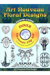 Art Nouveau Floral Designs CD-ROM and Book