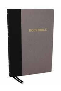 KJV, Thinline Bible, Large Print, Cloth over Board, Black/Gray, Red Letter Edition, Comfort Print