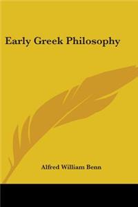 Early Greek Philosophy