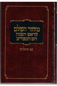 Machzor Hasholeim Medium with Clear Tehillim 4' X 6'