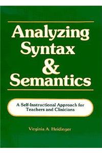 Analyzing Syntax & Semantics Textbook