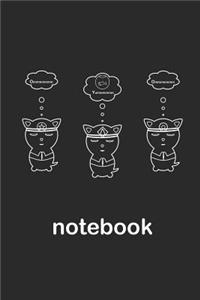 Om Three Cats Meditating Notebook