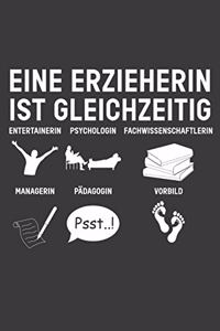 Eine Erzieherin ist gleichzeitig