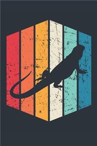 Vintage Bearded Dragon Notebook - Gift for Bearded Dragon Lovers - Retro Bearded Dragon Journal - Bearded Dragon Diary for Boys and Girls
