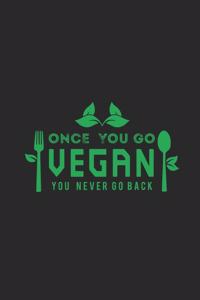 Once You Go Vegan You Never Go Back: für Veganer Notebook Vegan Journal Veganism 6x9 kariert squared karo