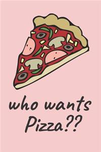 Pizza Lovers Blank Lined Journal Notebook