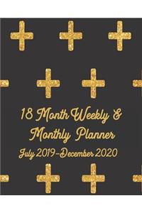 18 Month Weekly & Monthly Planner July 2019-December 2020