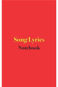 Song Lyrics Notebook