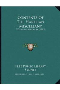 Contents Of The Harleian Miscellany