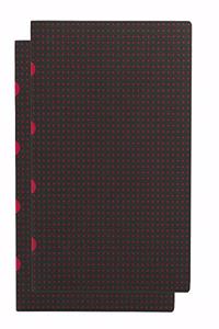 Black on Red / Black on Red Paper-Oh Cahier Circulo A5 Unlined