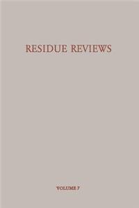 Residue Reviews/Rückstands-Berichte