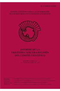 Informe de la Trigésima tercera reunión del Comité Científico
