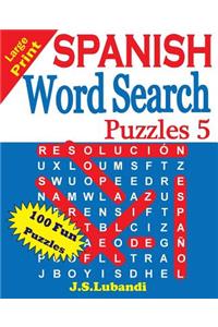 Large Print SPANISH Word Search Puzzles 5