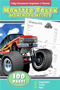 Daily Homework Organizer & Planner Monster Truck Homework Helper