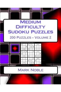 Medium Difficulty Sudoku Puzzles Volume 2