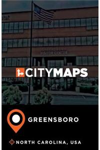 City Maps Greensboro North Carolina, USA