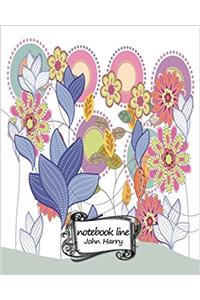 Colorful Flowers Background Journal