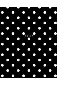 Notes - White Polka Dot Daily Journal / Notebook