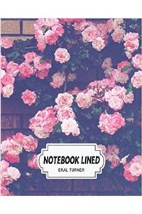 Notebook Lined Rose Wall