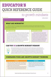 Educator's Quick Reference Guide to Growth Mindsets