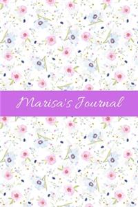 Marisa's Journal: Cute Personalized Name Notebook for Girls & Women - Blank Lined Gift Journal/Diary for Writing & Note Taking