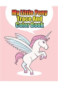 my little pony trace and color book