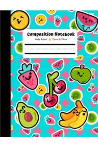 Composition Notebook, Wide Ruled, Draw and Write