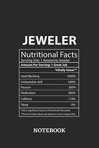 Nutritional Facts Jeweler Awesome Notebook