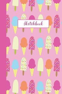 Sketchbook: Ice-cream Lolly Journal for Kids Extra Large 8.5x11 Drawing Pad for Sketching and Doodling