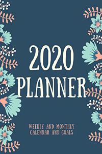 2020 Planner Weekly and Monthly Calendar and Goals