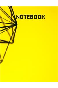 Notebook - A Blanked Line Journal With Dynamic Yellow Art Cover