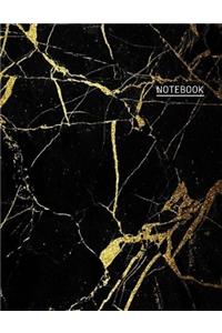 Composition Notebook: Black Marble College Ruled Notebook With Gold Inlay Trendy Notebook For Student, Teacher 8.5 x 11 - (110 College-ruled ... - Journal, Notebook, Diar