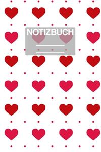 Notizbuch A5 Muster Herzen Herz Rote
