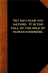 2020 Daily Planner Shakespeare Quote Fear Nature Milk Human Kindness 388 Pages
