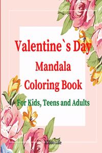 Valentine`s Day Mandala Coloring Book