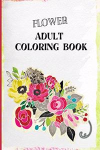 Flower Adult Coloring Book
