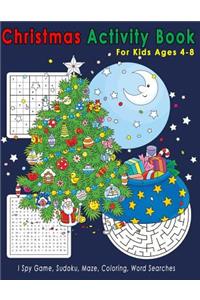Christmas Activity Book For Kids Ages 4-8