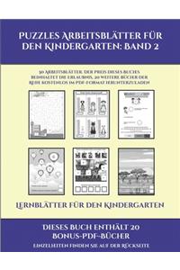 Lernblätter für den Kindergarten (Puzzles Arbeitsblätter für den Kindergarten