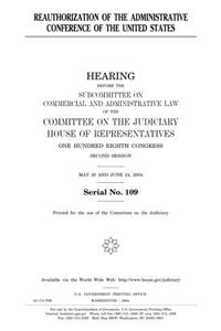 Reauthorization of the Administrative Conference of the United States