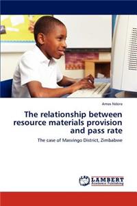 relationship between resource materials provision and pass rate